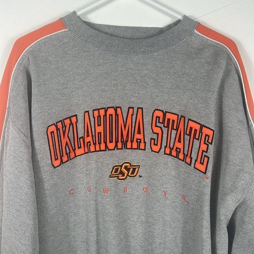 🔥🏈 Vintage OKLAHOMA STATE COWBOYS Embroidered Crewneck Knit Sweatshirt - EUC - Picture 2 of 8
